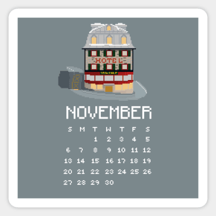 November 2022 Calendar Pixel Art Sticker